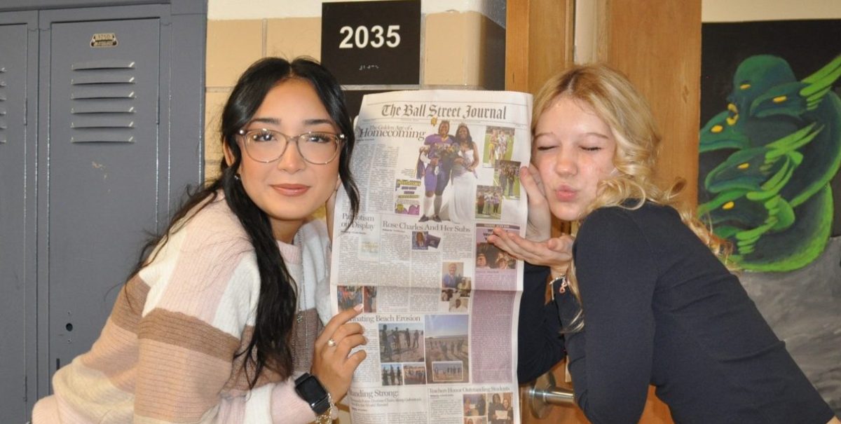 Miley Montalvo and Dacey Smith wish everyone Happy Holidays from the staff at the Ball Street Journal!
